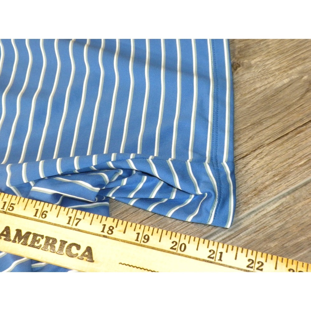 Kjus Polo Shirt Mens 3XL Blue Striped Ravenna Golf Course Nebraska Performance - Picture 10 of 10